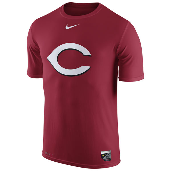 MLB Men Cincinnati Reds Nike Authentic Collection Legend Logo 1.5 Performance TShirt Red